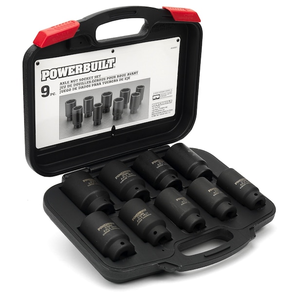 9Pc Deluxe Axle Nut Socket Set Kit61